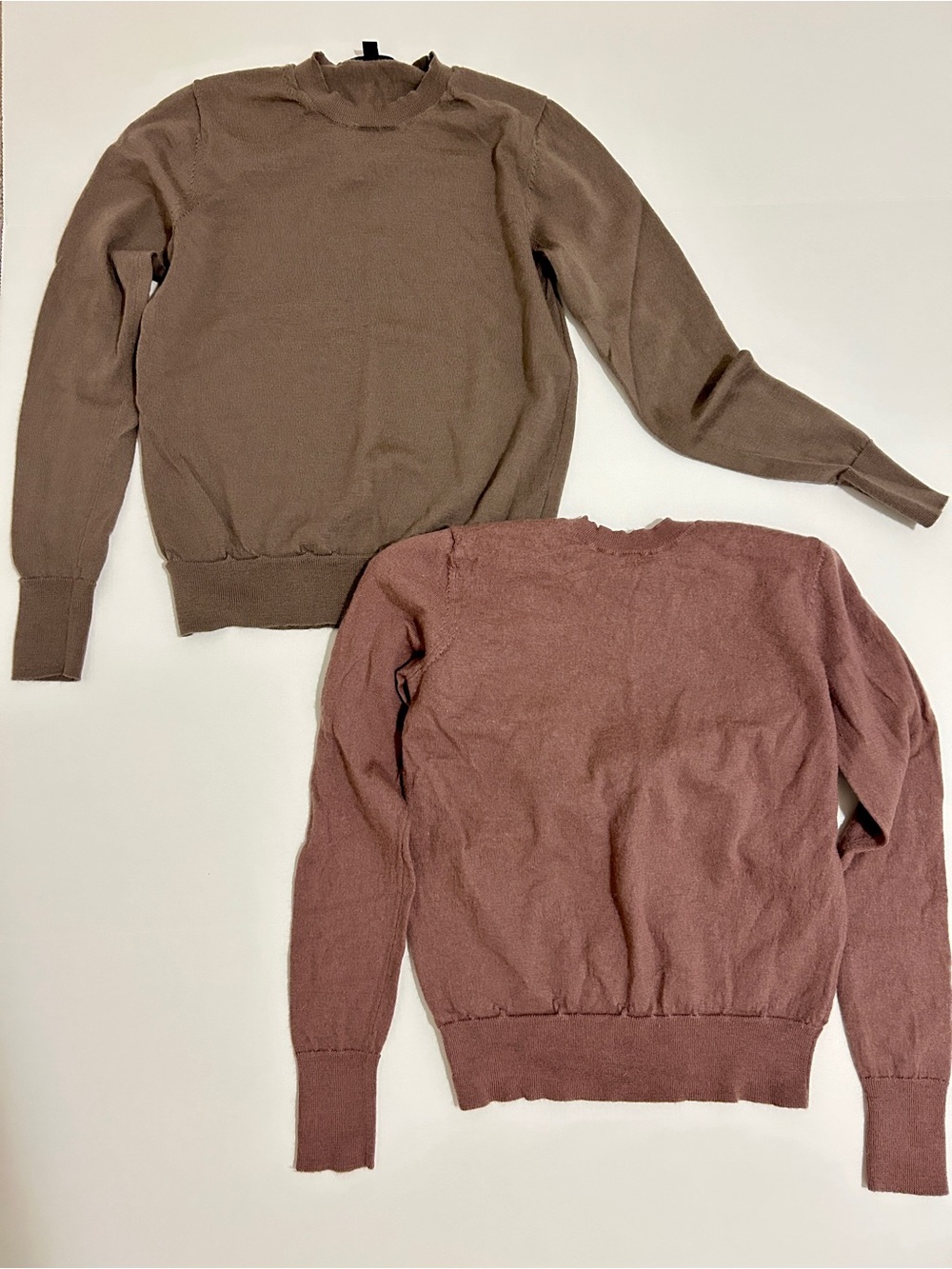 (2) Uniqlo Extra Fine Merino Wool Sweaters